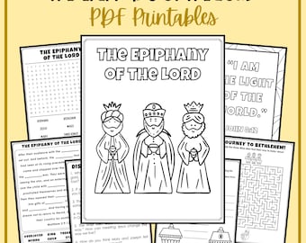 Epiphany of the Lord Kids Printable Activities Coloring Pages Word Search Maze January Solemnity Feast Catholic Homeschool Catechism