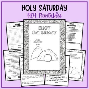 Stille Zaterdag Vasten Heilige Week Triduum Pasen Kinderactiviteiten Kleurplaten Woord zoeken Printables Religieus onderwijs Thuisonderwijs Catechismus