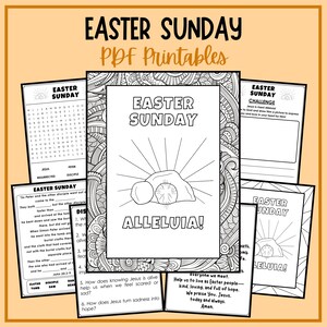 Paquete de actividades de Semana Santa Domingo de Ramos Jueves Santo Viernes Santo Sábado Santo Domingo de Pascua Triduo Pasión Láminas para colorear católicas para niños imagen 6