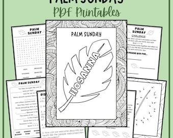 Palm Sunday Lent Holy Week Kids' Activities Coloring Pages Word Search Christian Printables Religious Education Homeschool Catechism