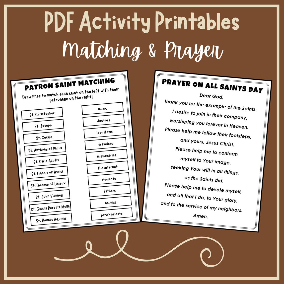 All Saints Day Kids Printable Activities Banner Decor Coloring Pages ...