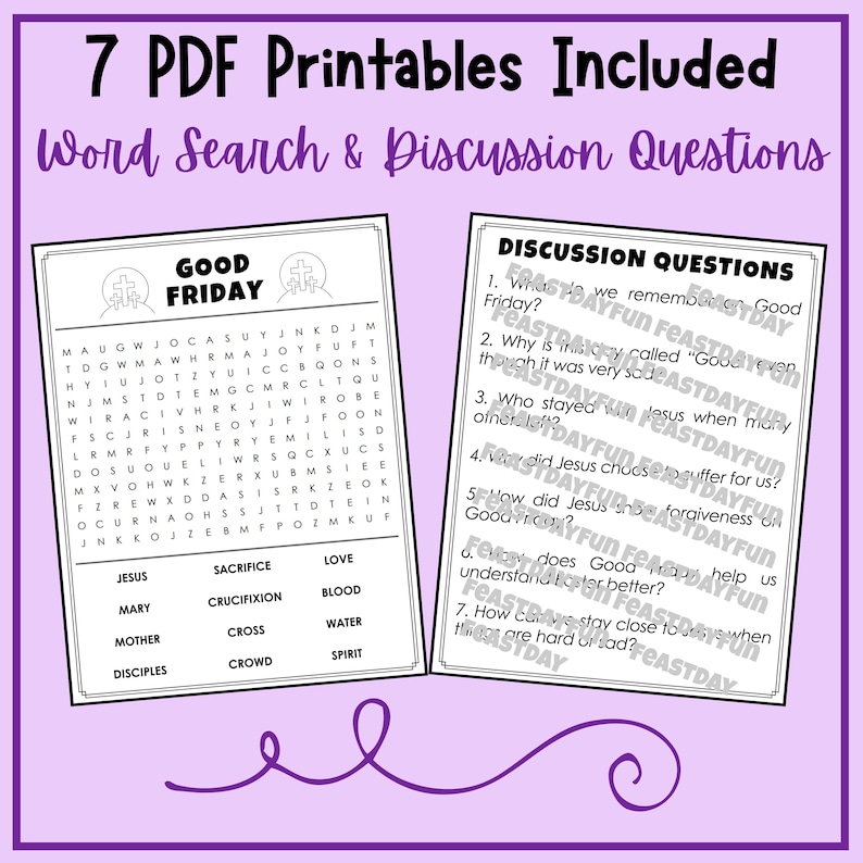 Good Friday Lent Holy Week Triduum Passion Easter Kids' Activities ...