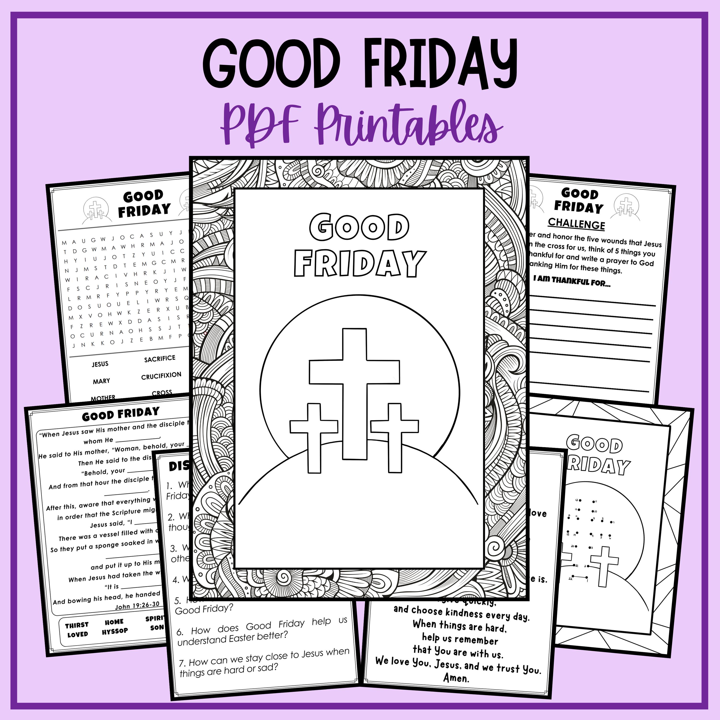 Good Friday Lent Holy Week Triduum Passion Easter Kids' Activities ...
