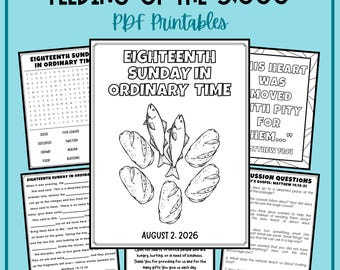 Feeding of the 5,000 Printable Kids Activities Coloring Pages Word Search Miracle of the Loaves and Fishes | Jesus Feeds the Five Thousand