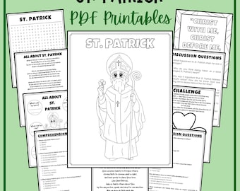 St. Patrick Feast Day Kinderaktivitäten Katholische Arbeitsblätter zum Ausmalen und Ausmalen