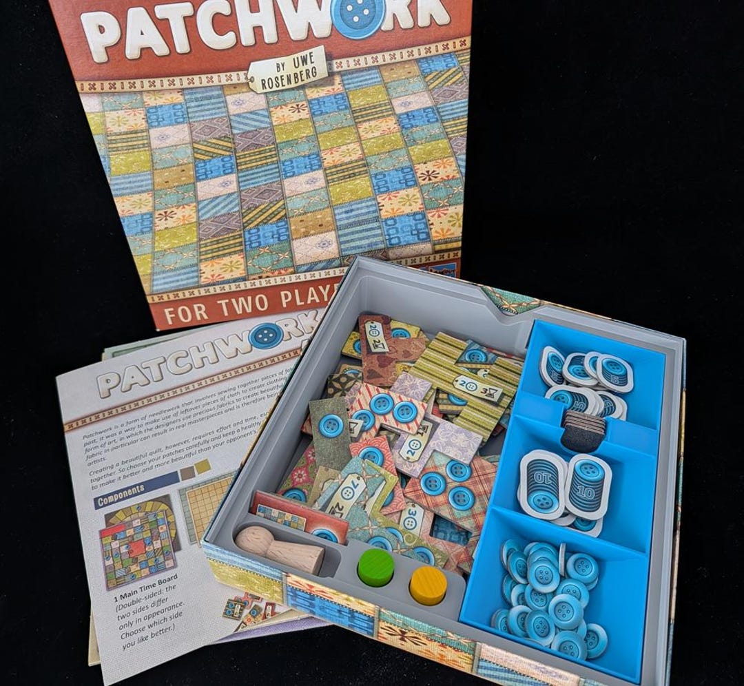 Patchwork Project Board Patchwork Board Game Insert Organizer - Etsy