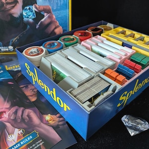 Insert Organizer for Splendor (2nd Edition, 2024) with Expansions + Included Player Marker Upgrade