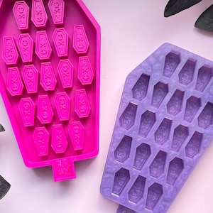 1” 20 Skull Wax Melt Molds Coffin Silicone Mould, Make Your Own Scented Wax Melts, Resin Mold Design, Soap Mold, Mini Scoops Party favors