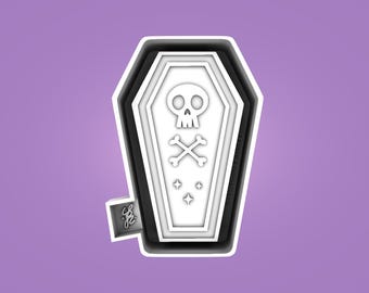 Skull Coffin Soap Master Mold: 4" For Silicone Mold Making