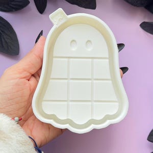Ghost 3D Master Mold, Wax Melt Snap Bar Make Your Own Scented Wax Melt Molds, Spooky Halloween