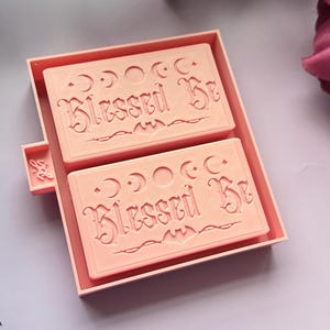 Blessed Be Soap Mold: 3.5" Wiccan Pagan Silicone Mold