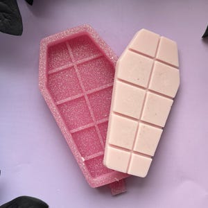 4.5in Coffin Mold Wax Melt Snap Bar Silicone Mould, 3D Master Mold, Make Your Own Scented Wax Melts, Resin Mold Design, Halloween Spooky