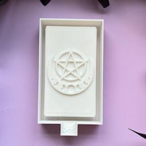 Pentagram Moon Soap Mold: 3D Silicone Witchcraft Mold