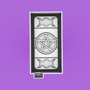 Triple Moon 3D Master Mold, Snap Bar Wax Melt, Witch Gift, Halloween Party Favors, Spooky Scented Wax Melt Making, Pentacle Pentagram