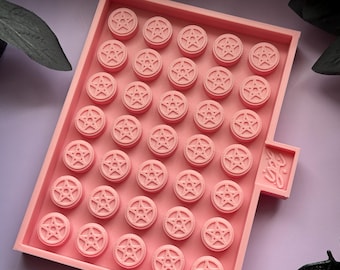 Pentagram Wax Melt Mold: 35 Mini Wiccan Silicone Mould (0.75")