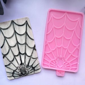 Spider Web Snap Bar Mold For Wax Melt Silicone Mold Supplies, 3d Master Mold, Cute Spooky Funny Halloween, Candle, Soap Bar