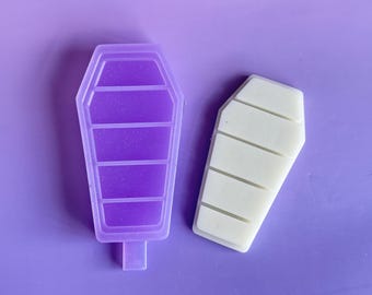 Coffin Silicone Mold: 3D Wax Melt Resin Soap Halloween Design