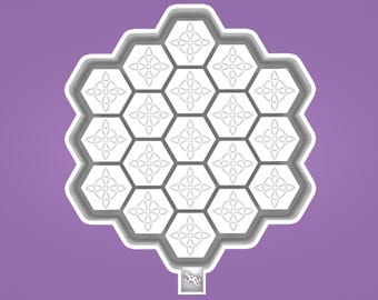 Celtic Knot Silicone Mold: Honeycomb Wiccan Wax Melt, Soap (1 inch)