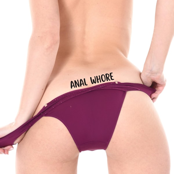 Anal Whore Temporary Tattoo; Sexy Temporary Skin Tattoo; Bridal Party Favor; Bachelorette Gifts; Present for Her; Bedroom Fun Play