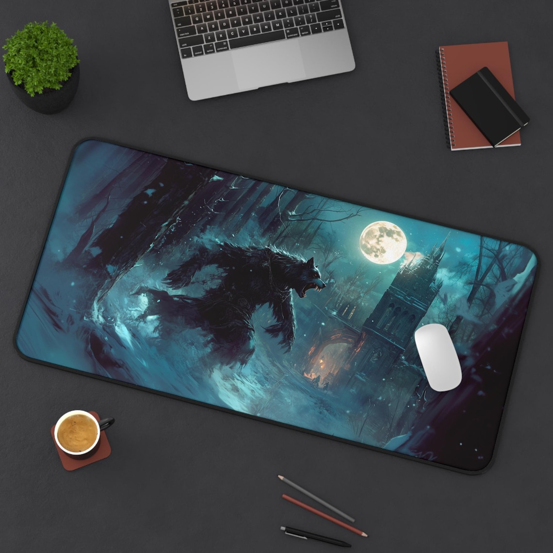 Beast at the Gates Werewolf Gaming Desk Mat, Magic, TCG Playmat, MTG ...