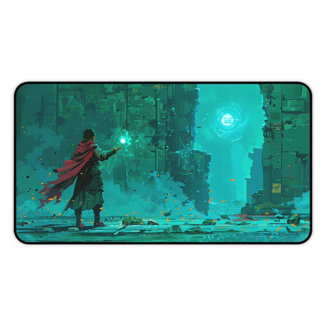 Gaming Playmat - Summon the Portal Fantasy Desk Mat, Desk Pad, Table ...