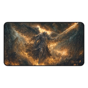 Fantasy Angel of Death bureaumat speelkleed voor gotisch decor, sierlijke gamingtafelbeschermer, uniek bureauaccessoire, grote muismat, spookachtig