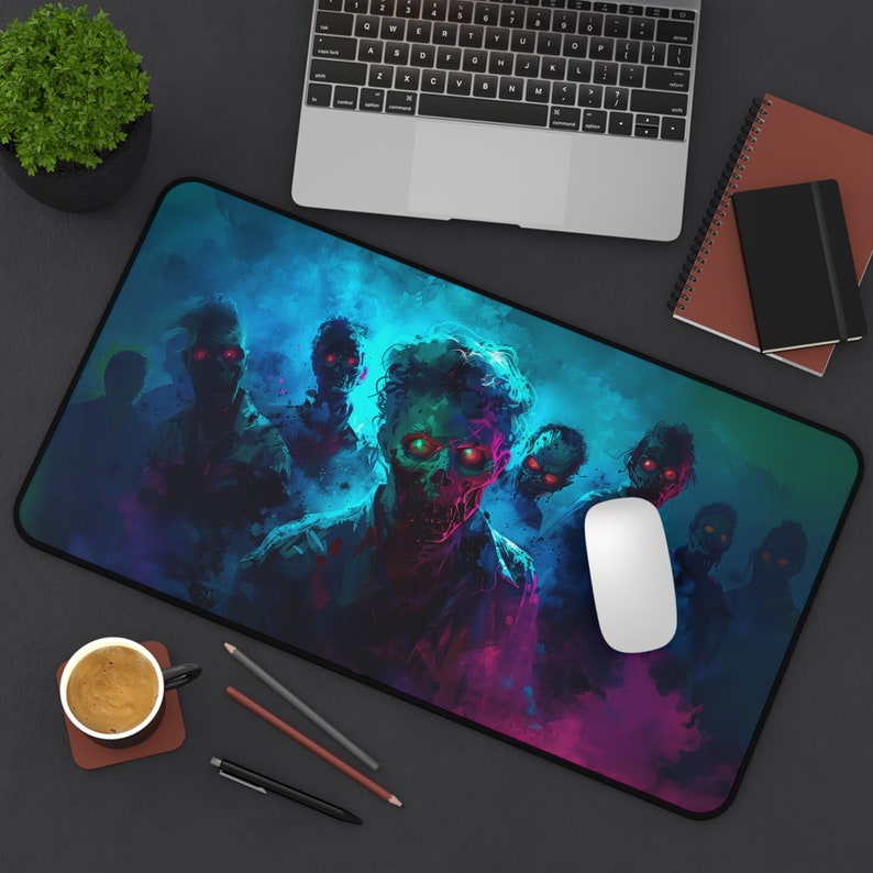 The Eighties Never Die - Tapete de escritorio para juegos zombies, Undead, Magic, TCG Playmat, MTG Playmat, Tabletop Game RPG Play Mat, Regalos para jugadores imagen 6