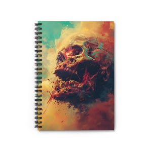 Last Gasp Spiral Notebook - Horror Journal, Halloween Diary, Scary Notepad, Creepy Writing Pad, Spooky Sketchbook