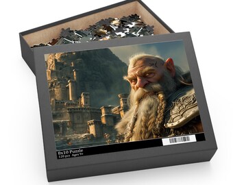 Kingdom of the Dwarves Fantasy Puzzle (120 or 500-Piece) Dwarf Jigsaw Puzzle, Puzzles for Adults 500 pieces