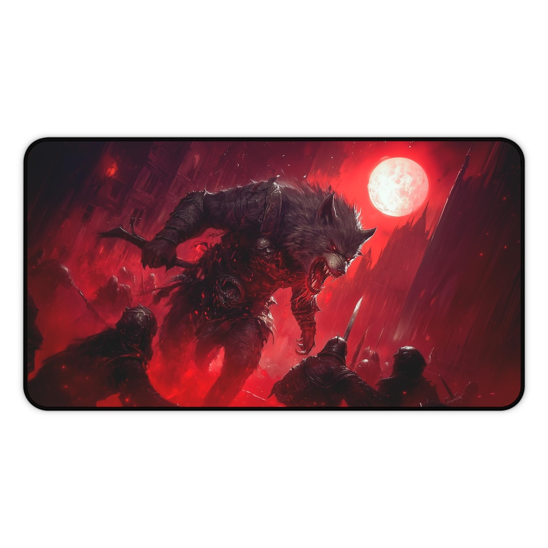 Blood Moon Werewolf Rampage Gaming Desk Mat, Magic, TCG Playmat, MTG ...