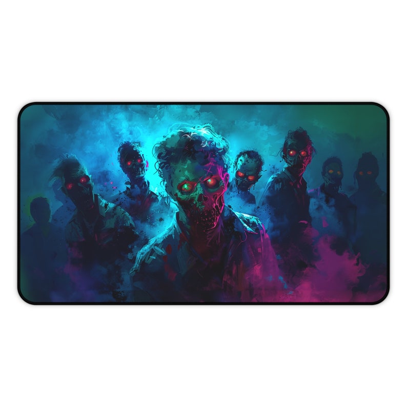 The Eighties Never Die - Tapete de escritorio para juegos zombies, Undead, Magic, TCG Playmat, MTG Playmat, Tabletop Game RPG Play Mat, Regalos para jugadores imagen 1