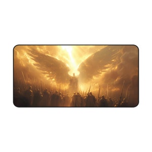 Tappetino da scrivania per giochi fantasy Angel Over the Battlefield, tappetino da gioco magico, tappetino da gioco TCG, tappetino da gioco MTG, tappetino da gioco da tavolo RPG, regali per giocatori