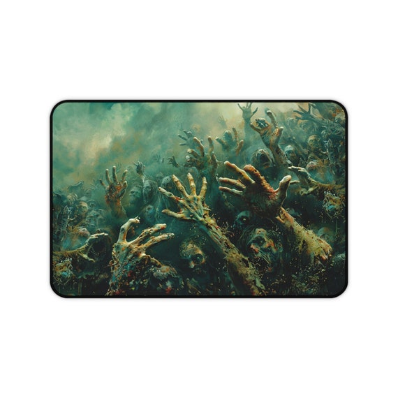 Zombie Nightmare Gaming Desk Mat, Undead Horde, Magic Playmat, TCG