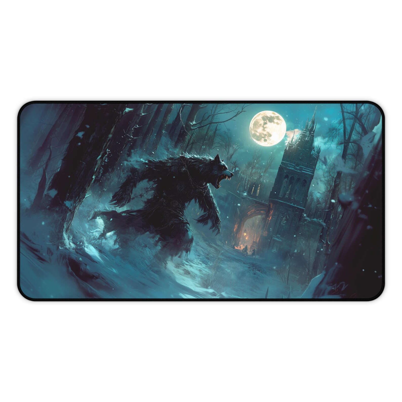 Beast at the Gates - Werewolf Gaming Desk Mat, Magic, TCG Playmat, MTG ...