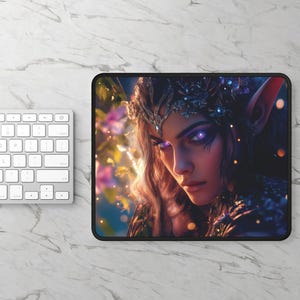 Mystical Twilight Elf Gaming Mouse Pad - Enchanted Fantasy Desk Mat, Gaming Accessories, Computer Mousepad, Decorative Non-Slip Mat, Gaming