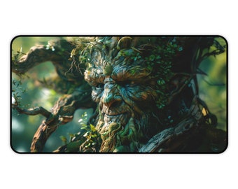 Guardian of the Forest Fantasy Gaming Desk Mat, Magic Playmat, TCG