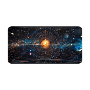 Tappetino da tavolo da gioco Sci-Fi Galaxy Star Chart, tappetino da gioco magico, tappetino da gioco TCG, tappetino da gioco MTG, tappetino da gioco per giochi di ruolo da tavolo, fantascienza, regali per i giocatori