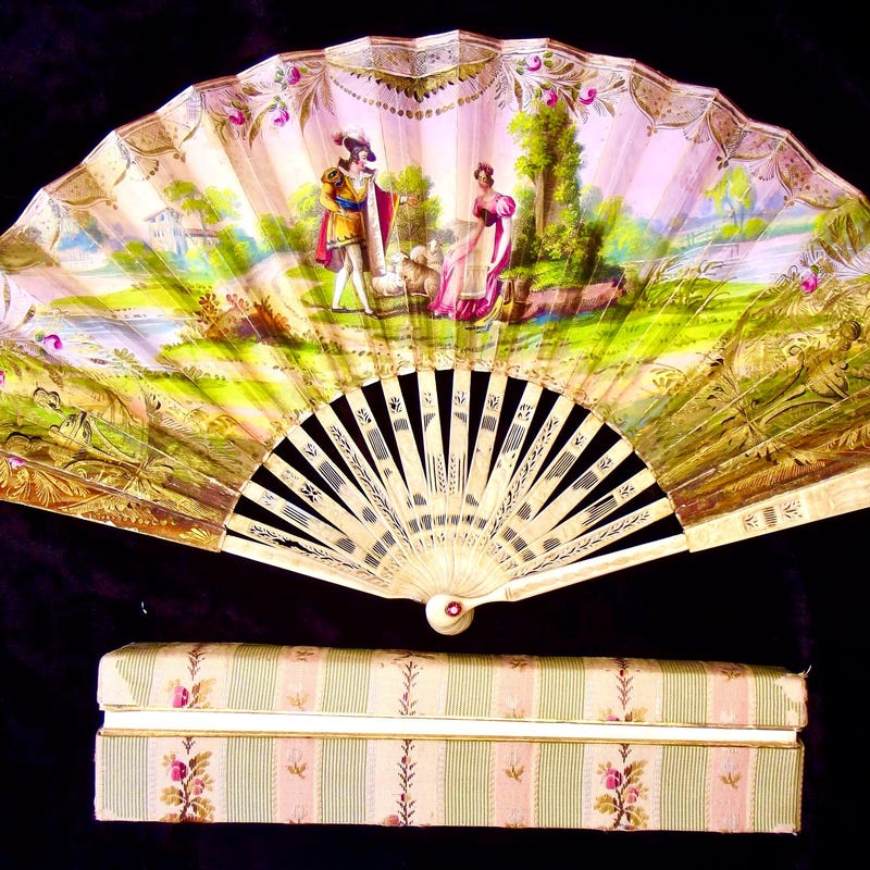 Antique Hand Fan - Etsy