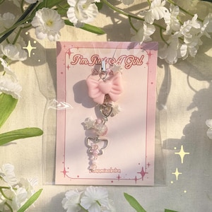 Pink Bow Phone Charm | I&#39;m Just A Girl Aesthetic
