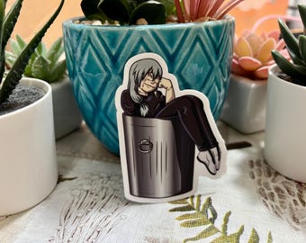 Mahito Trash Can Sticker