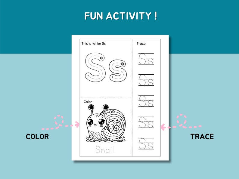 Animal Alphabet Coloring and Tracing Book for Kids, Preschool ...