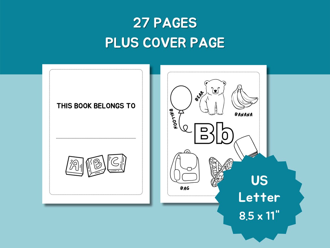 Alphabet Coloring Pages, Preschool Coloring Pages, Educational ABC ...