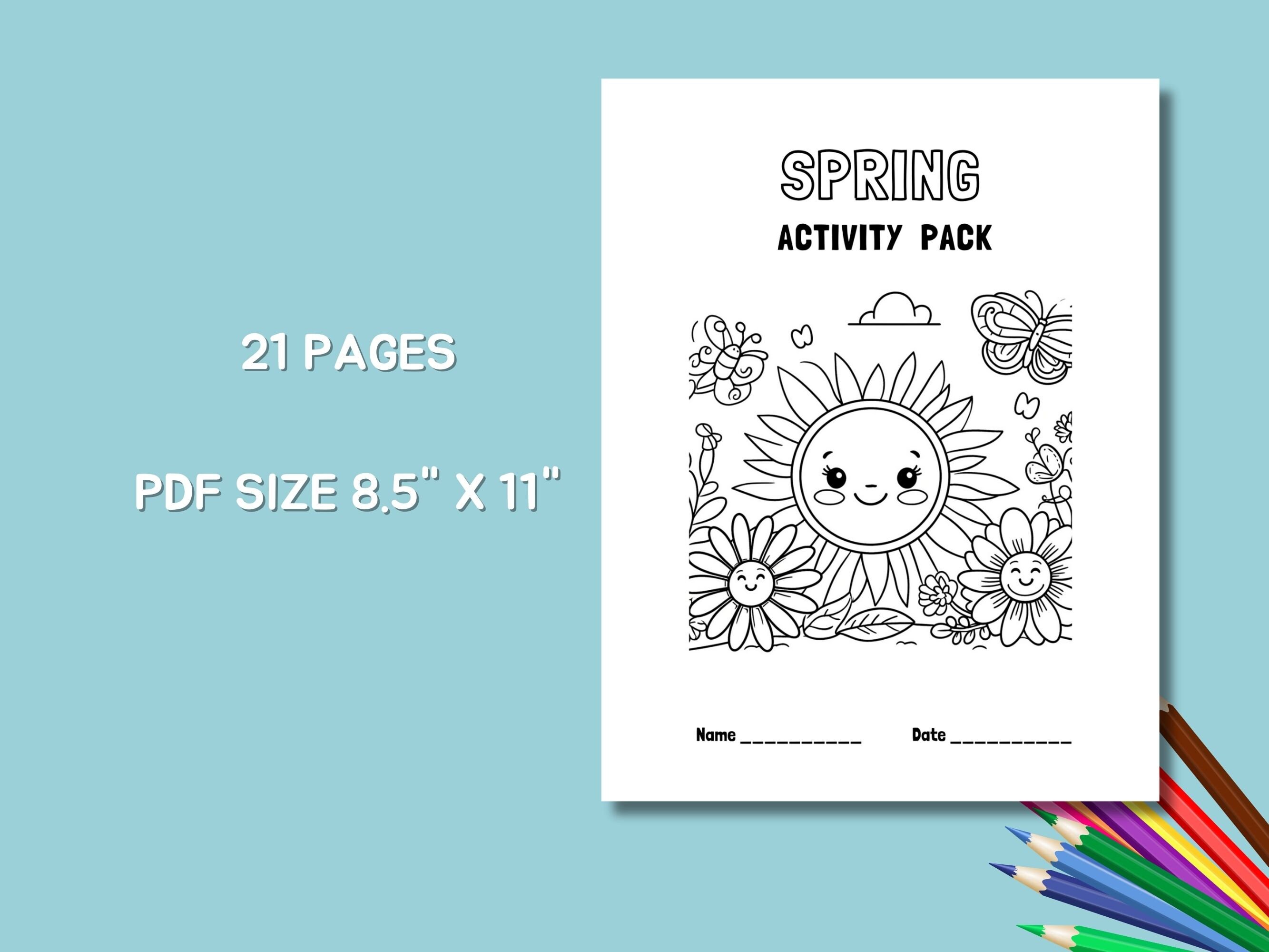 Spring Activity Pack for Kids,crafts and Educational Worksheets ...