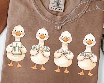 Mahjong Goose Shirt, Comfort Colors® Tee & Sweatshirt, Funny Mah Jongg Gift, Game Night Shirt, Women Mahjong Tee, Mahjong Lover Gift