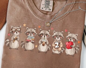 Teacher Raccoon Shirt, Comfort Colors® Tee & Sweatshirt, Funny Teacher Gift, Back To School Shirt, Raccoon Teacher , Elementary Teacher Gift