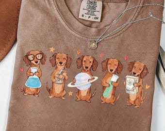 Science Teacher Dachshund Shirt, Comfort Colors® Tee & Sweatshirt, Cute Wiener Dog Teacher Gift, STEM Teacher Shirt, Back To School Tee