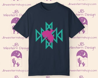 Aztec cowboy Unisex Garment-Dyed T-shirt