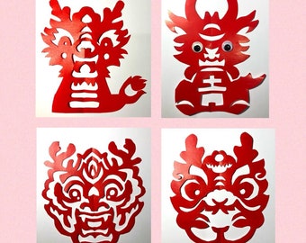 10 Lunar New Year Paper Cut Templates.