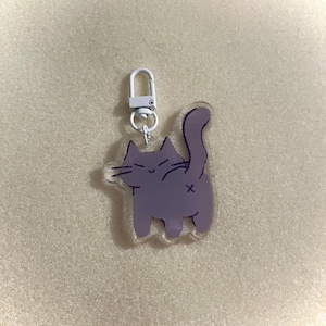 Matcha the Cat acrylic keychain