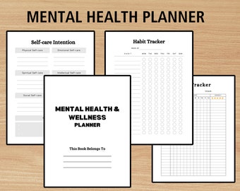 Planificateur de santé mentale, planificateur de bien-être, suivi de la santé mentale, suivi des habitudes et de l'humeur, organisateur de remise en forme et de santé, suivi de la productivité